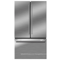 Stainless Steel Side by Side French Door Refrigetors with Recessed Handle